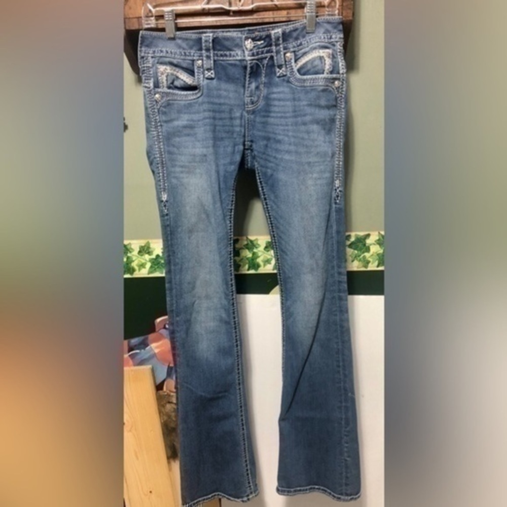 🔰Rock Revival Johanna Boot style denim Blue jeans